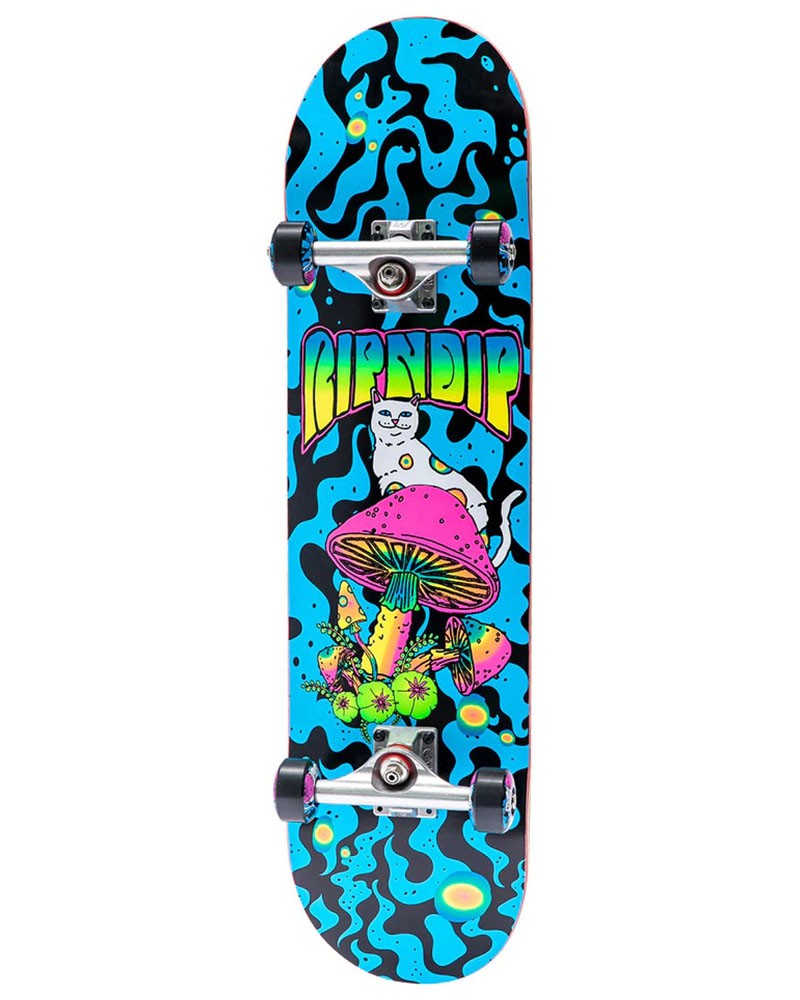 RIPNDIP Psychedelic Complete Skateboard (Blue) 8.25"