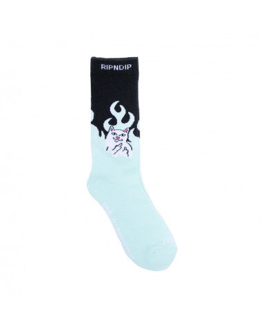 RIPNDIP Calze Welcome To Heck Socks (Black/Blue)