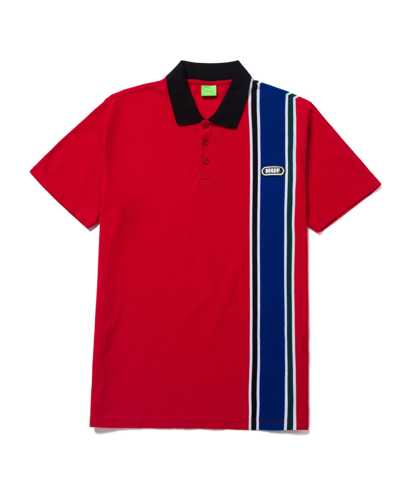 HUF Monaco S/S Polo Haure Red