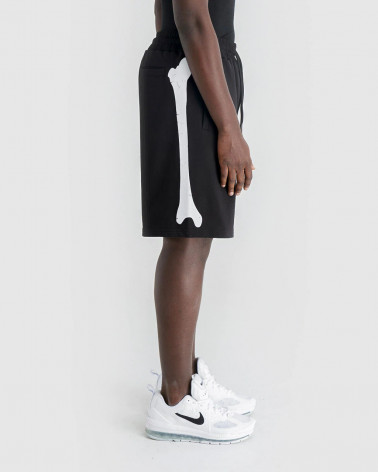 Phobia Shorts Black Shorts White Skeleton