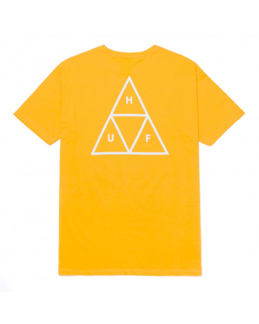 HUF T-Shirt Essential Triple Triangle Tee Lemon Yellow