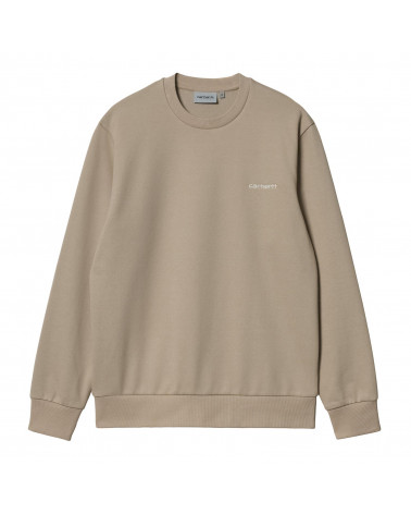 Carhartt Wip Felpa Script Embroidery Sweatshirt Wall/Wax