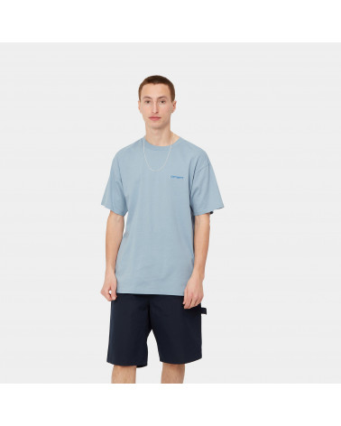 Carhartt Wip Script Embroidery T-Shirt Frosted Blue/Gulf