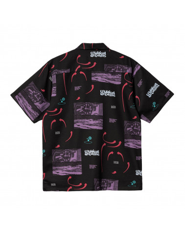 Carhartt Wip Camicia S/S Dreams Shirt - Dreams Print/Black (Heavy Enzyme Wash)
