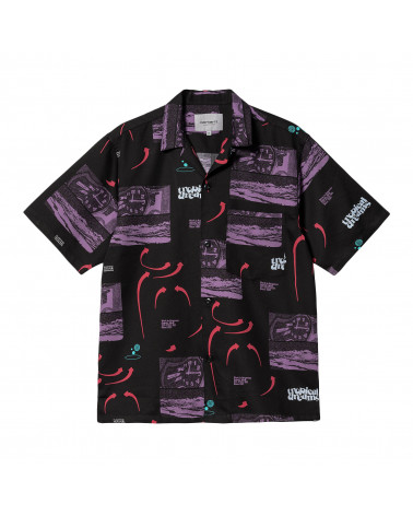 Carhartt Wip S/S Dreams Shirt - Dreams Print/Black (Heavy Enzyme Wash)