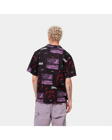 Carhartt Wip S/S Dreams Shirt - Dreams Print/Black (Heavy Enzyme Wash)