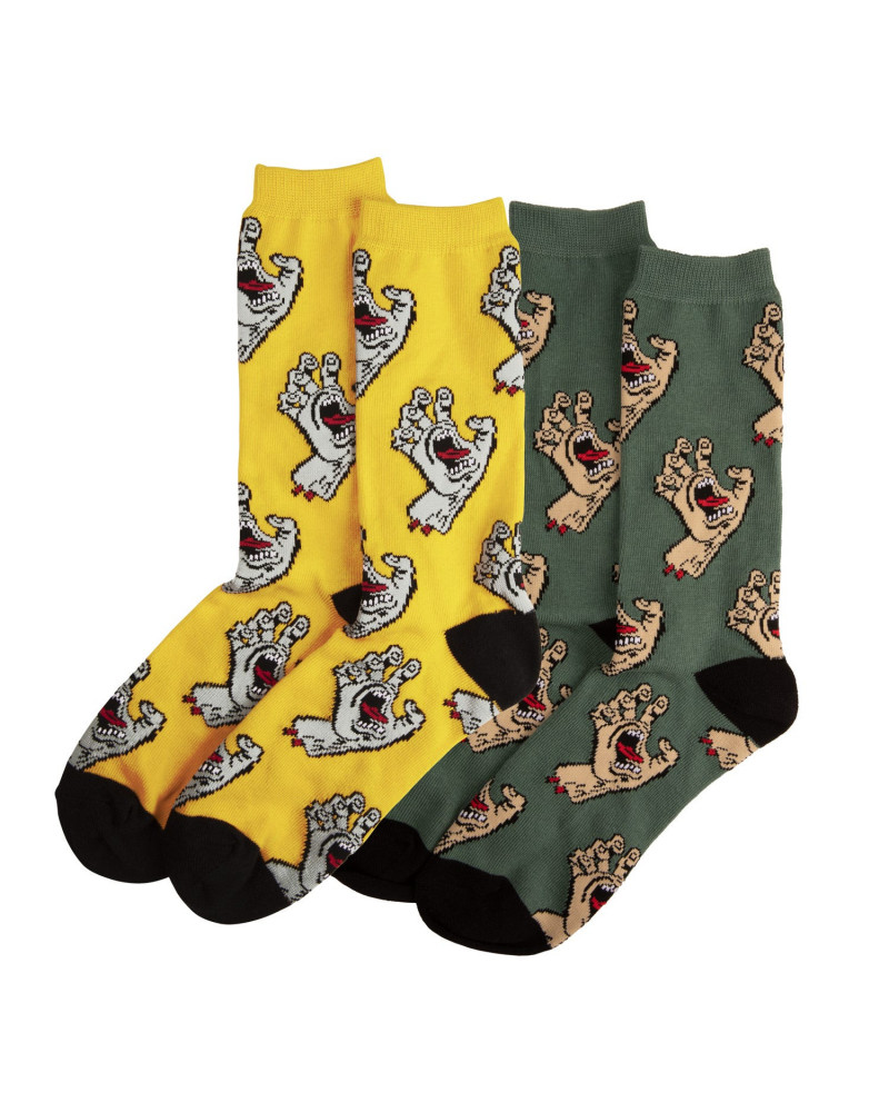 Santa Cruz Calze Multi Hand Sock Mango/Vintage Ivy