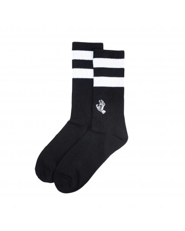 Santa Cruz Mono Hand Twin Stripe Socks Black