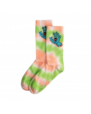 Santa Cruz Screaming Hand Tie Dye Socks White