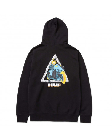 HUF X Marvel - Ghost Rider  TT PO Hoodie Black