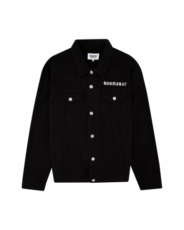 Doomsday No More Space Embroidered Denim Jackt Black