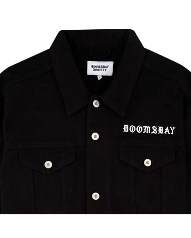 Doomsday No More Space Embroidered Denim Jackt Black