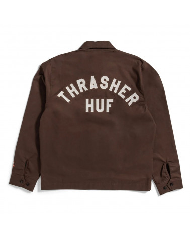 HUF X Thrasher Field Crew Jacket Chocolate