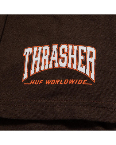 HUF X Thrasher Sunnydale T-Shirt Chocolate