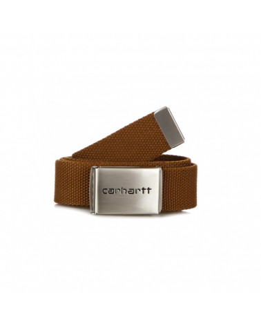 Carhartt Wip Clip Belt Chrome/Hamilton Brown