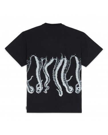 Octopus T-Shirt Censored Outline Black
