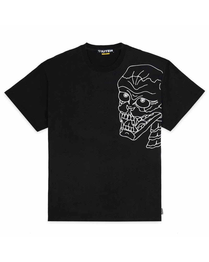 Iuter T-Shirt Skull Tee Grey/Black