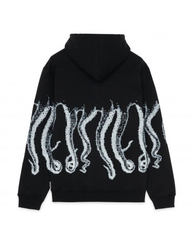 Octopus Censored Outline Hoodie Black