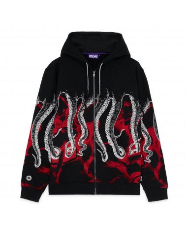 Octopus Hentai Zip Hoodie Black