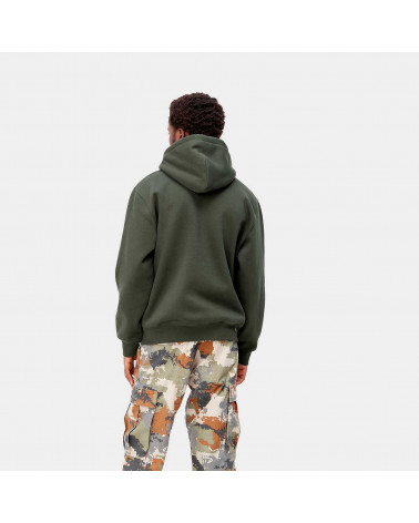 Carhartt Wip Hooded Carhartt Sweat Boxwood Ochre