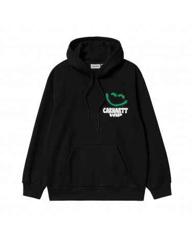 Carhartt Wip Hooded Happy Script Sweat Black