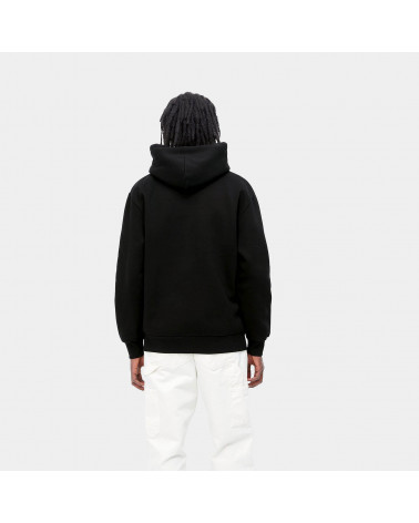 Carhartt Wip Hooded Happy Script Sweat Black