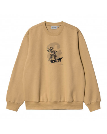 Carhartt Wip Lucky Painter Sweat Dusty H Brown/Black