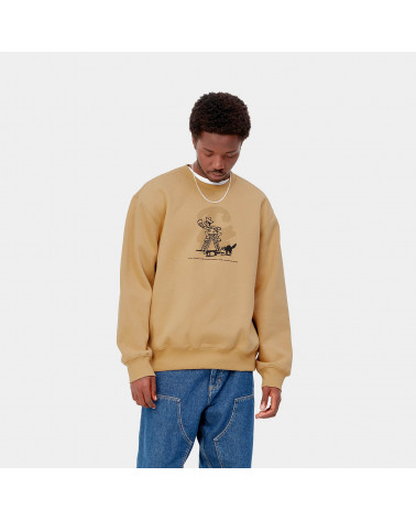 Carhartt Wip Lucky Painter Sweat Dusty H Brown/Black
