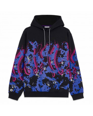 Octopus Glitch Hoodie Black