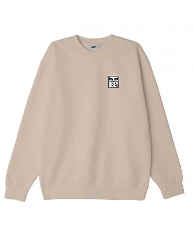 Obey Eyes Icon Crewneck Oat Milk