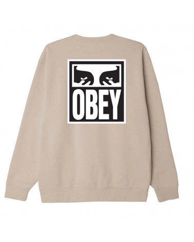 Obey Eyes Icon Crewneck Oat Milk