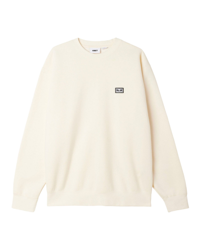 Obey Established Works Eyes Crewneck Unbleached