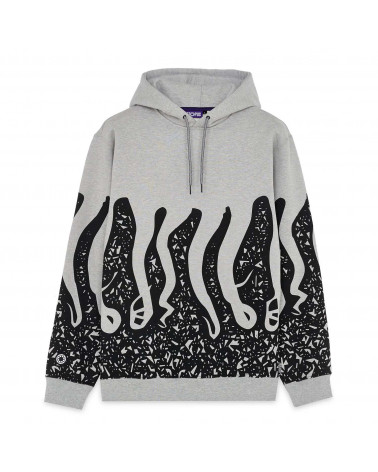 Octopus Stamp Hoodie Light Grey