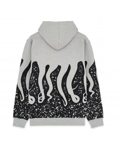 Octopus Stamp Hoodie Light Grey