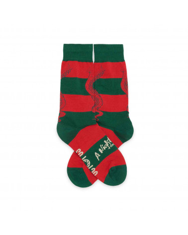 Octopus Nightmer Freddy' s Stripes Socks Red