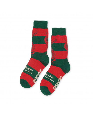 Octopus Nightmer Freddy' s Stripes Socks Red