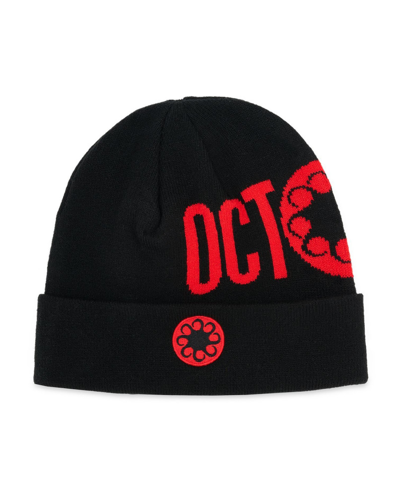 Octopus Logo Fold Beanie Black/Red