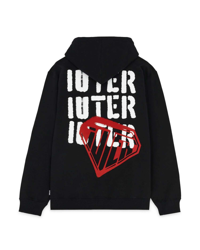 Iuter Stencil Hoodie Black