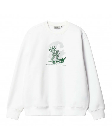 Carhartt Wip Lucky Painter Sweat White/Bonsai