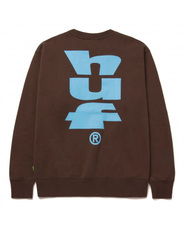 HUF Megablast Crewneck Chocolate