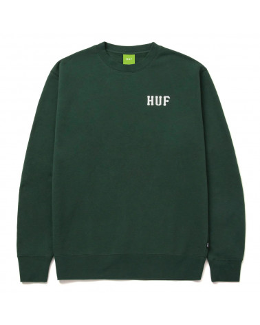 HUF Essential Classic H Crew Forest Green