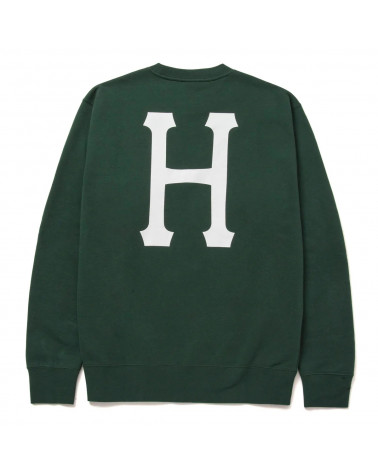 HUF Essential Classic H Crew Forest Green