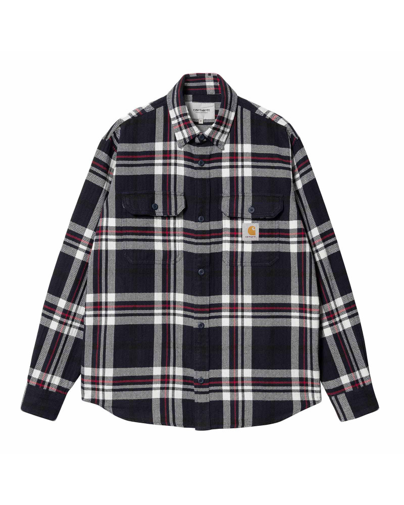 Carhartt Wip L/S Wallace Shirt Wallace Check Dark/Navy