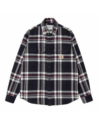Carhartt Wip L/S Wallace Shirt Wallace Check Dark/Navy