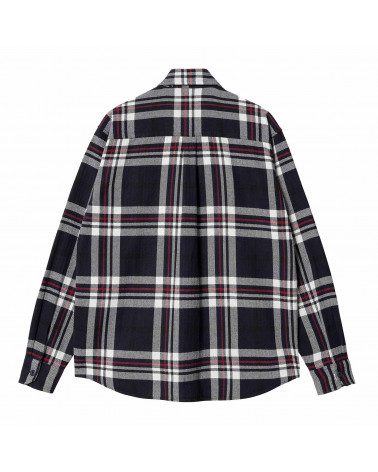 Carhartt Wip L/S Wallace Shirt Wallace Check Dark/Navy