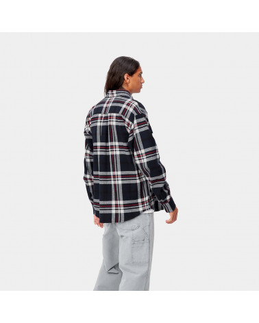 Carhartt Wip L/S Wallace Shirt Wallace Check Dark/Navy