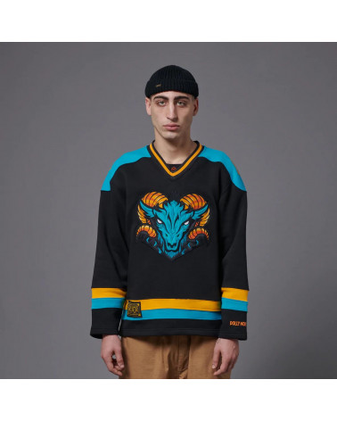 Dolly Noire GOAT Classic Hockey Crewneck Black/Blue