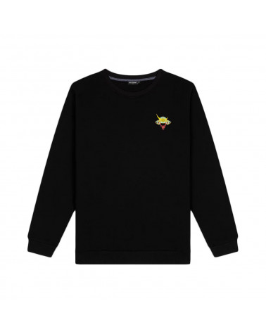 Dolly Noire Musashi and Tiger Crewneck Black