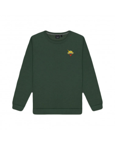 Dolly Noire Musashi and Tiger Crewneck Green