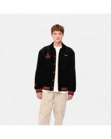 Carhartt Wip Letterman Jacket Black/Brick